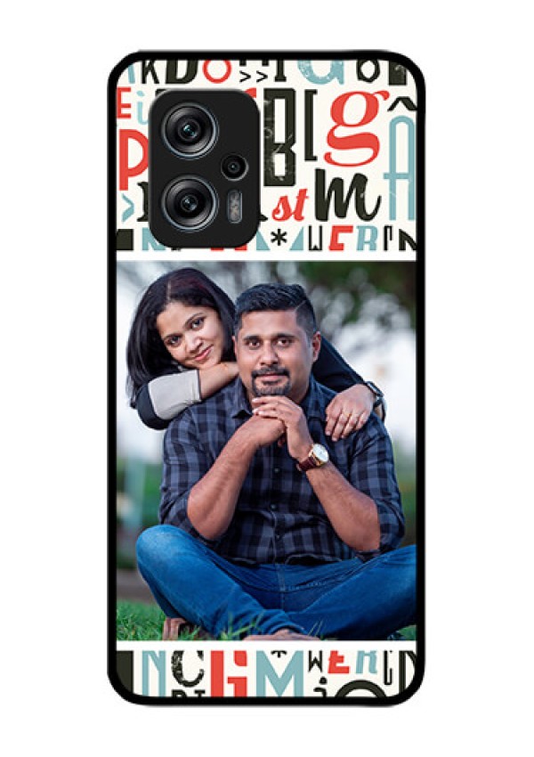 Redmi K50i 5G Personalized Glass Phone Case - Alphabet Design