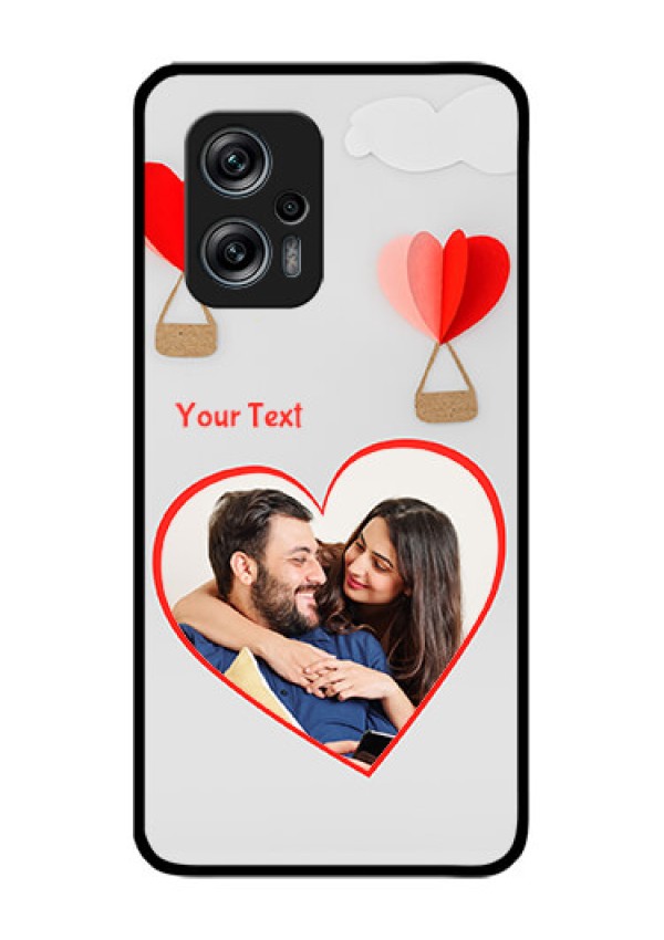 Redmi K50i 5G Custom Glass Mobile Case - Parachute Love Design