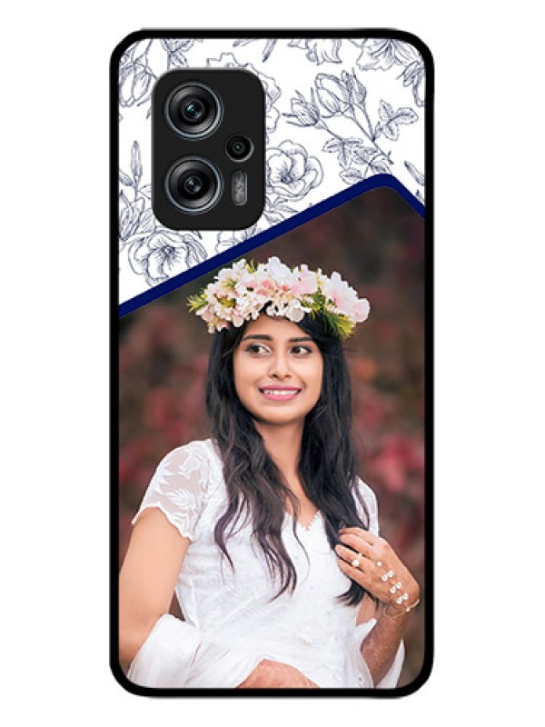 Custom Redmi K50i 5G Personalized Glass Phone Case - Premium Floral Design