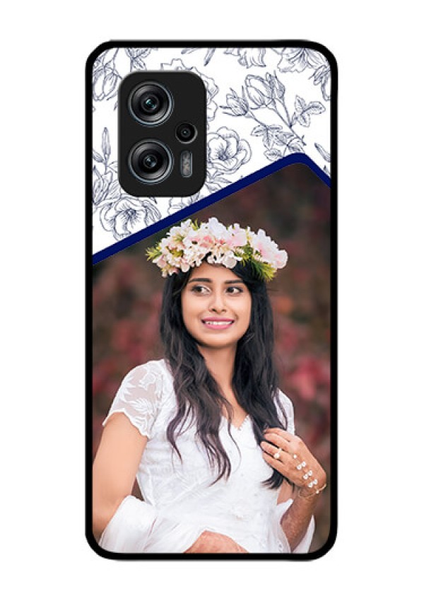Redmi K50i 5G Personalized Glass Phone Case - Premium Floral Design