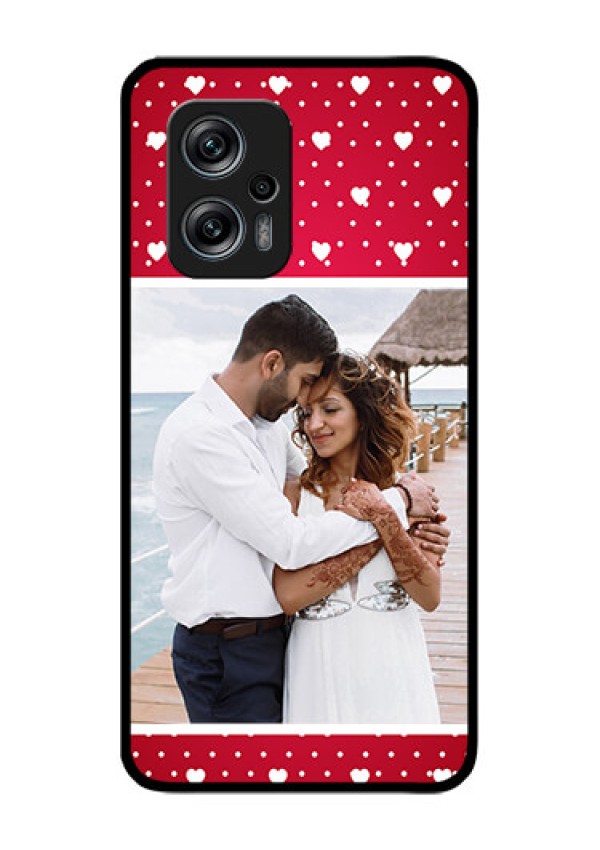 Redmi K50i 5G Photo Printing on Glass Case - Hearts Mobile Case Design