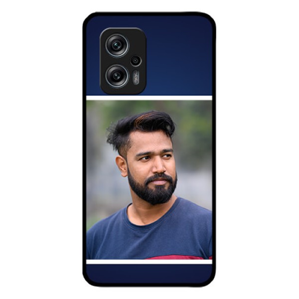 Redmi K50i 5G Personalized Glass Phone Case - Simple Royal Blue Design Redmi K50i 5G Personalized Glass Phone Case - Simple Royal Blue Design