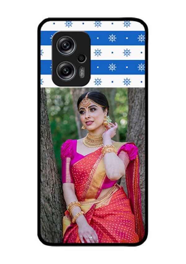 Redmi K50i 5G Photo Printing on Glass Case - Snow Pattern Design