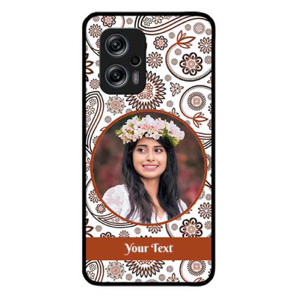 Redmi K50i 5G Custom Glass Mobile Case - Abstract Flower Design