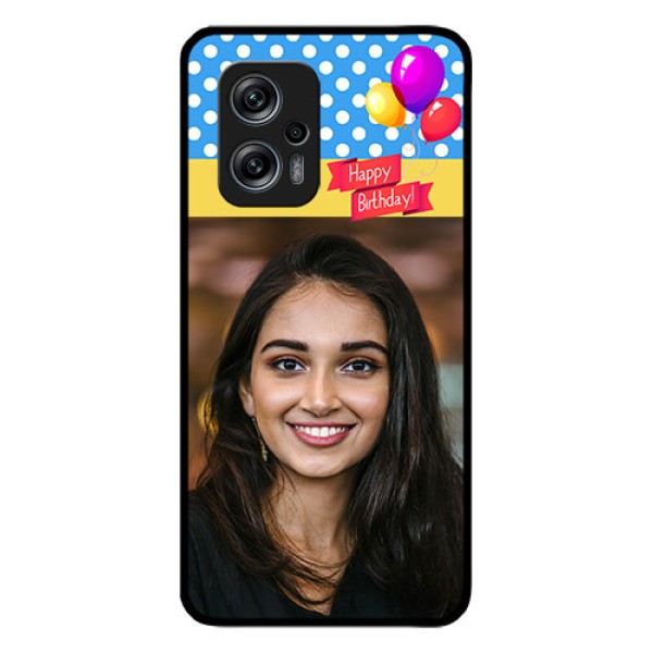 Redmi K50i 5G Custom Glass Mobile Case - Happy Birthday Design