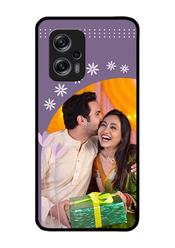 Redmi K50i 5G Custom Glass Mobile Case - Lavender flowers design