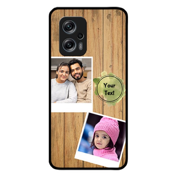 Redmi K50i 5G Custom Glass Phone Case - Wooden Texture Design