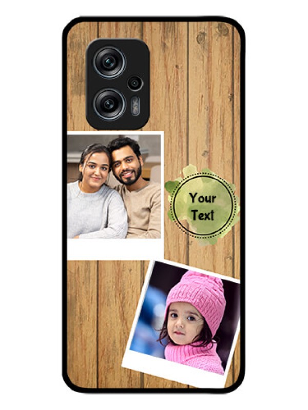 Custom Redmi K50i 5G Custom Glass Phone Case - Wooden Texture Design