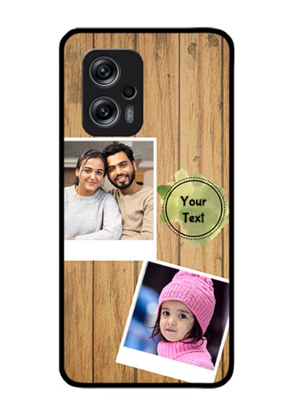 Redmi K50i 5G Custom Glass Phone Case - Wooden Texture Design