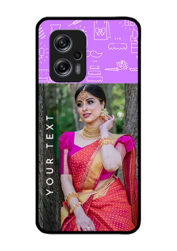 Redmi K50i 5G Custom Glass Mobile Case - Birthday Icons Design