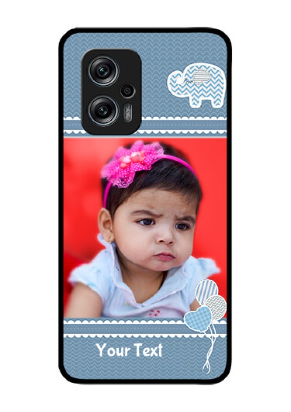 Redmi K50i 5G Photo Printing on Glass Case - with Kids Pattern Design