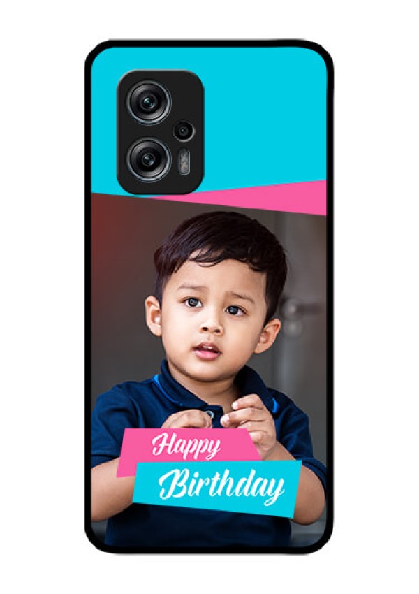Redmi K50i 5G Personalized Glass Phone Case - Image Holder with 2 Color Design