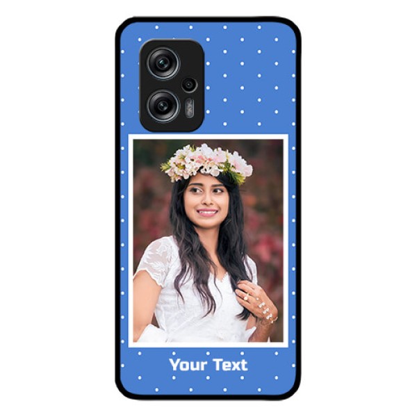 Redmi K50i 5G Photo Printing on Glass Case - Polka dots design