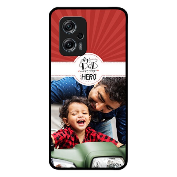 Redmi K50i 5G Photo Printing on Glass Case - My Dad Hero Design