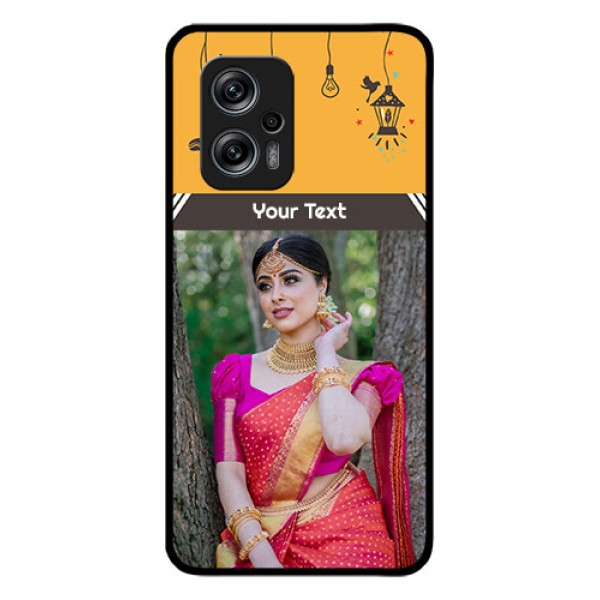 Redmi K50i 5G Custom Glass Mobile Case - with Family Picture and Icons