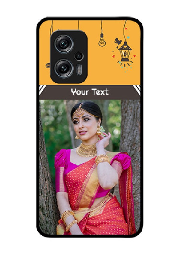Redmi K50i 5G Custom Glass Mobile Case - with Family Picture and Icons