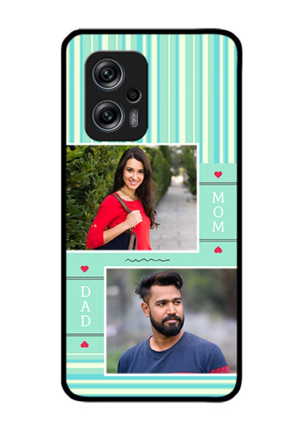 Redmi K50i 5G Custom Glass Phone Case - Mom & Dad Pic Design