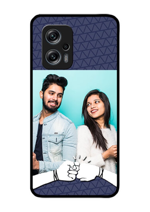 Redmi K50i 5G Photo Printing on Glass Case - with Best Friends Design