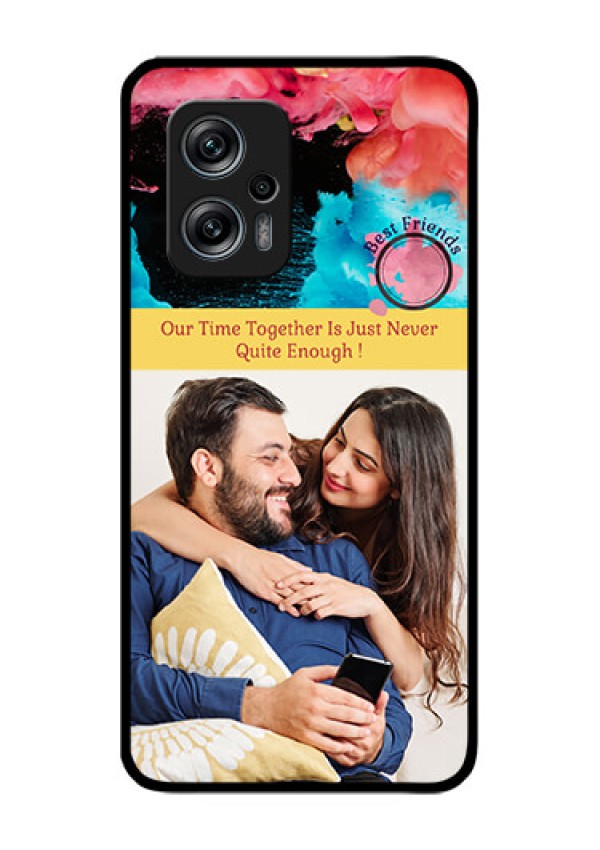 Redmi K50i 5G Custom Glass Mobile Case - Quote with Acrylic Painting Design