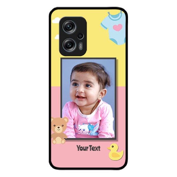 Redmi K50i 5G Photo Printing on Glass Case - Kids 2 Color Design