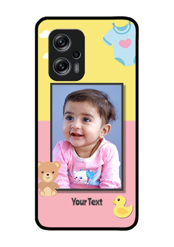 Redmi K50i 5G Photo Printing on Glass Case - Kids 2 Color Design
