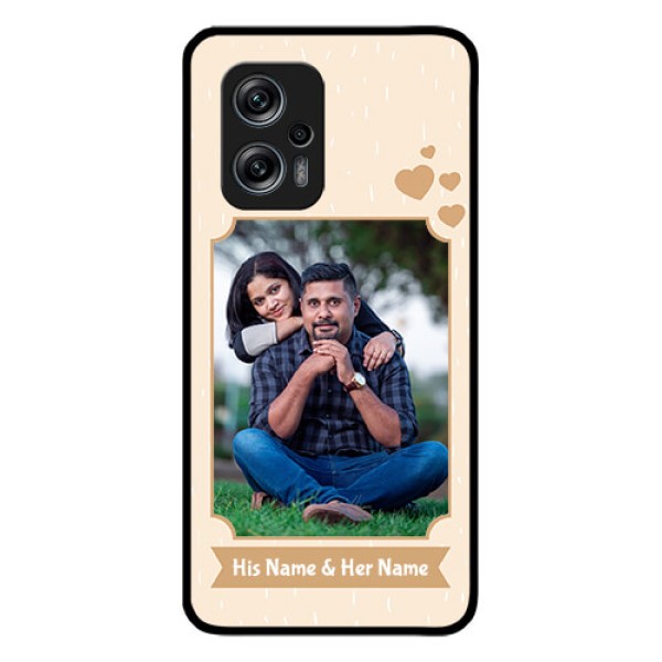 Redmi K50i 5G Custom Glass Phone Case - with confetti love design Redmi K50i 5G Custom Glass Phone Case - with confetti love design