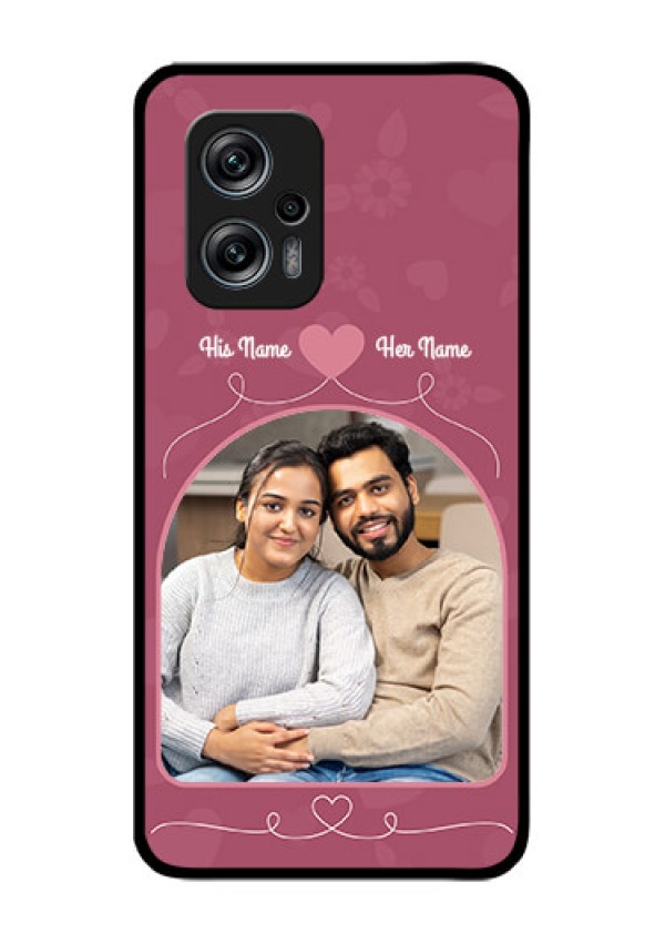 Redmi K50i 5G Photo Printing on Glass Case - Love Floral Design