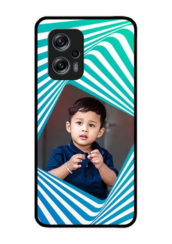 Redmi K50i 5G Personalized Glass Phone Case - Abstract Spiral Design