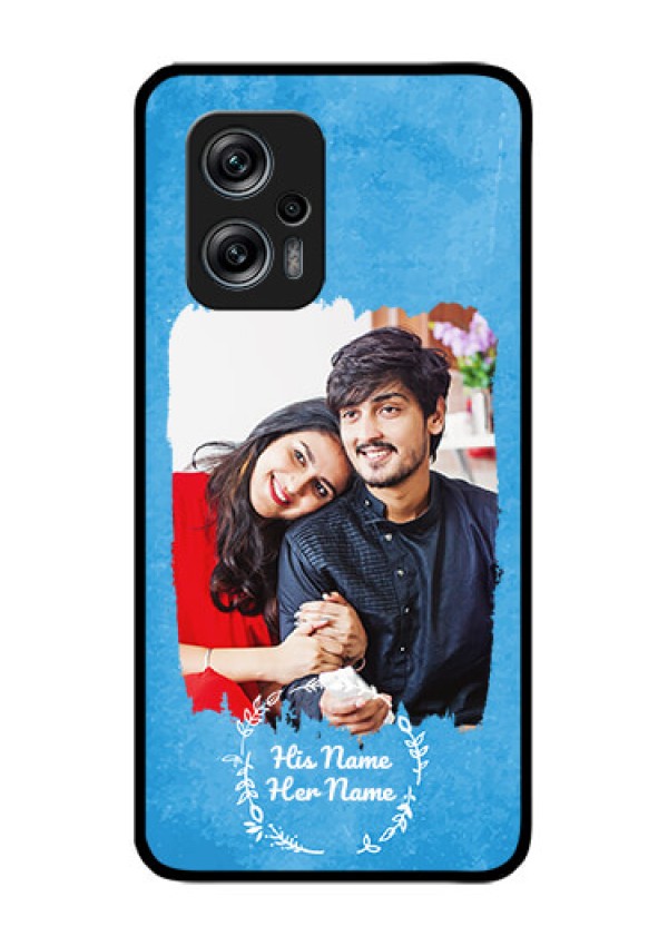 RedmiK50I 5G Custom Glass Phone Case - Blue Color Vintage Design