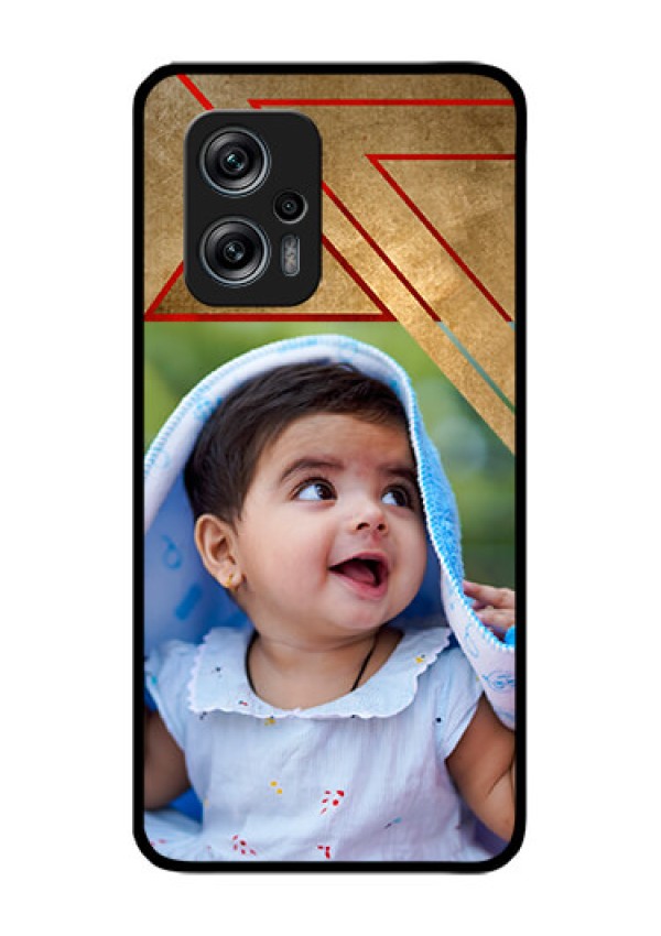 Redmi K50i 5G Personalized Glass Phone Case - Gradient Abstract Texture Design