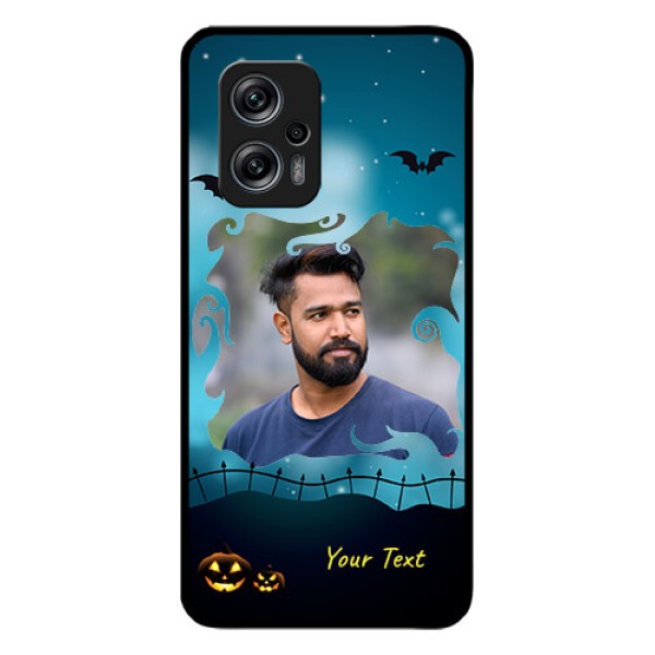 Redmi K50i 5G Custom Glass Phone Case - Halloween frame design