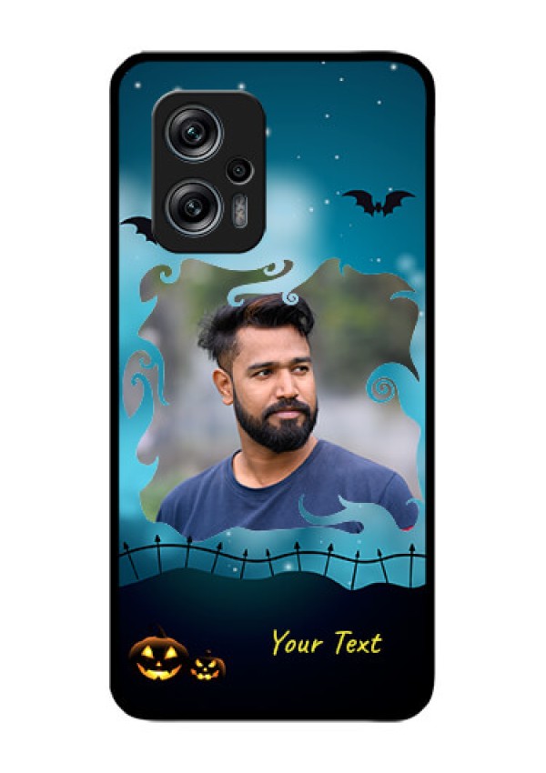 Redmi K50i 5G Custom Glass Phone Case - Halloween frame design