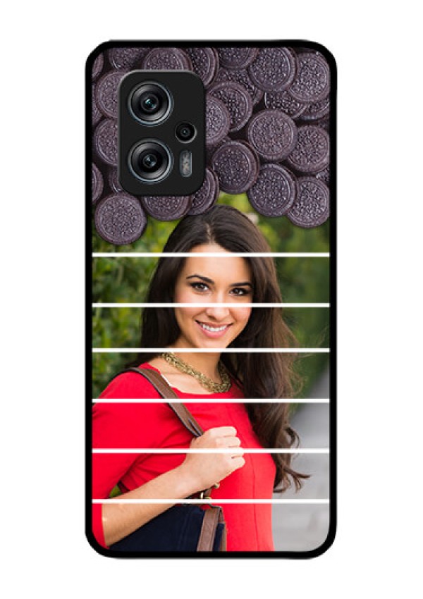 Redmi K50i 5G Custom Glass Phone Case - with Oreo Biscuit Design