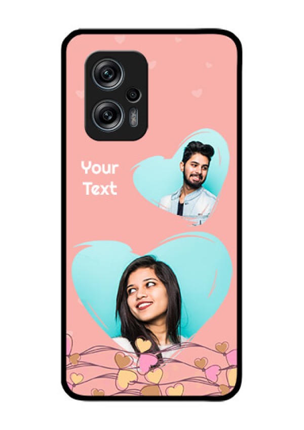 Redmi K50i 5G Custom Glass Mobile Case - Love Doodle Design