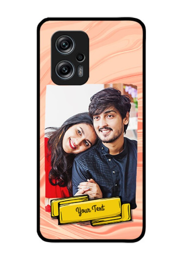Redmi K50i 5G Personalized Glass Phone Case - Marble Texture Design