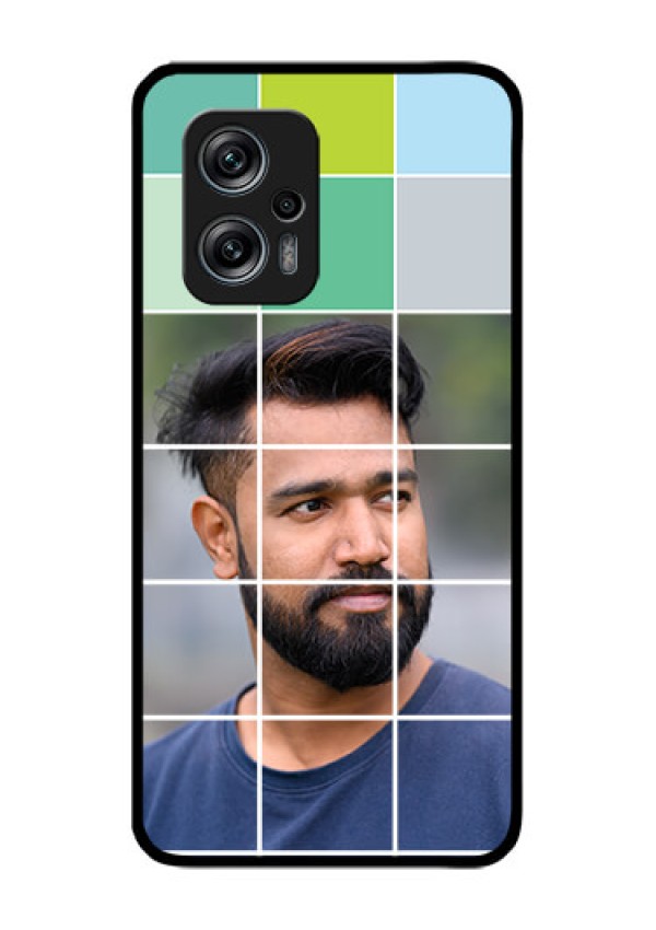 Redmi K50i 5G Photo Printing on Glass Case - with white box pattern