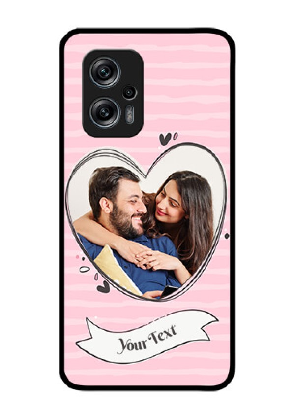 Redmi K50i 5G Custom Glass Phone Case - Vintage Heart Design