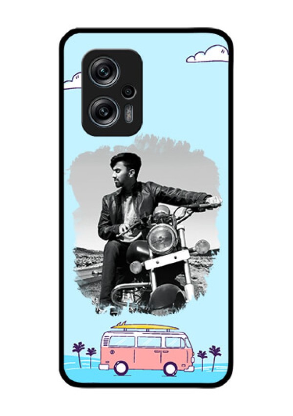 Redmi K50i 5G Photo Printing on Glass Case - Travel & Adventure Design
