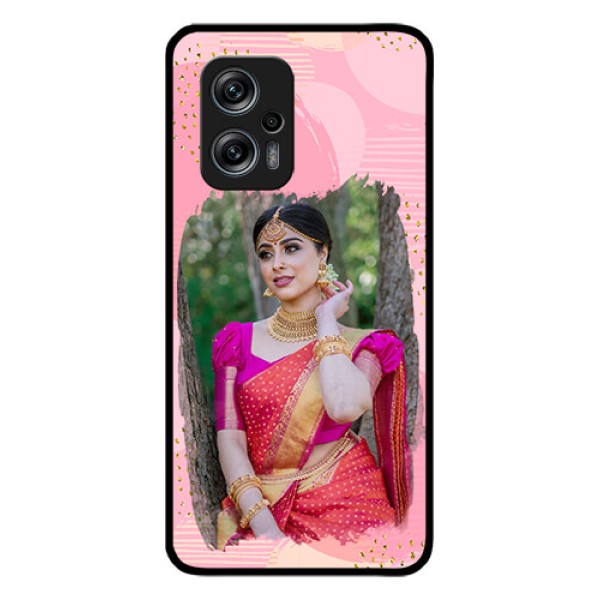 Redmi K50i 5G Personalized Glass Phone Case - Gold Glitter Splash Design Redmi K50i 5G Personalized Glass Phone Case - Gold Glitter Splash Design