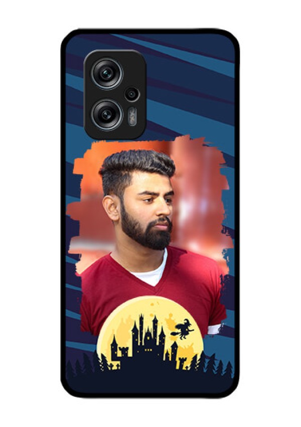 Redmi K50i 5G Photo Printing on Glass Case - Halloween Witch Design