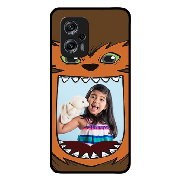 Redmi K50i 5G Photo Printing on Glass Case - Owl Monster Back Case Design Redmi K50i 5G Photo Printing on Glass Case - Owl Monster Back Case Design