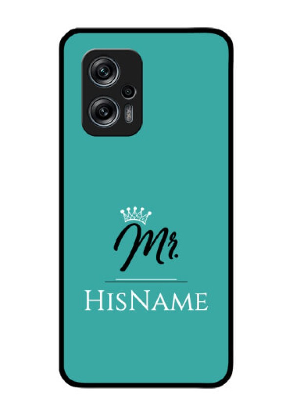 Redmi K50i 5G Custom Glass Phone Case Mr with Name