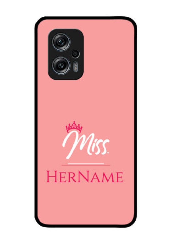 Redmi K50i 5G Custom Glass Phone Case Mrs with Name