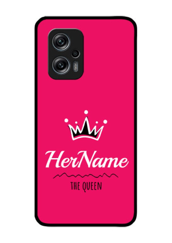 Redmi K50i 5G Glass Phone Case Queen with Name