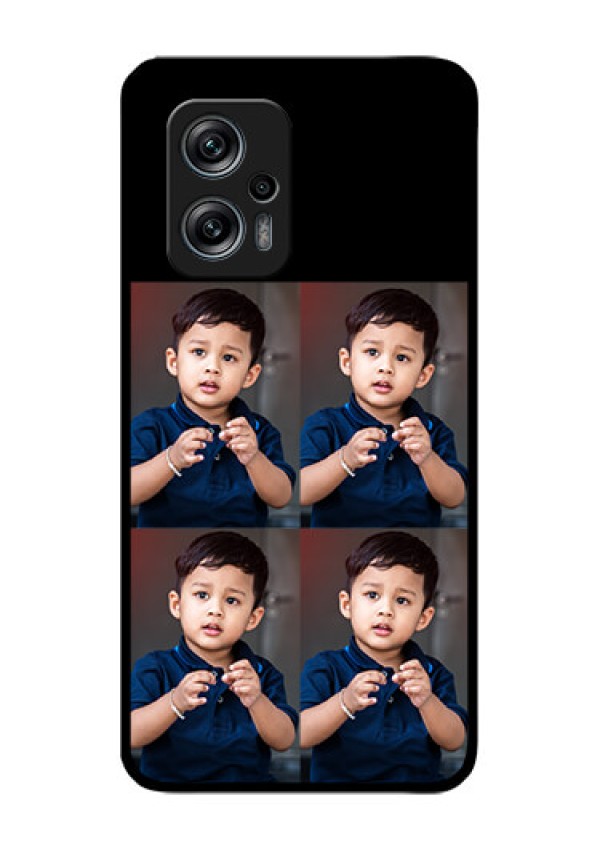 Redmi K50i 5G 4 Image Holder on Glass Mobile Cover
