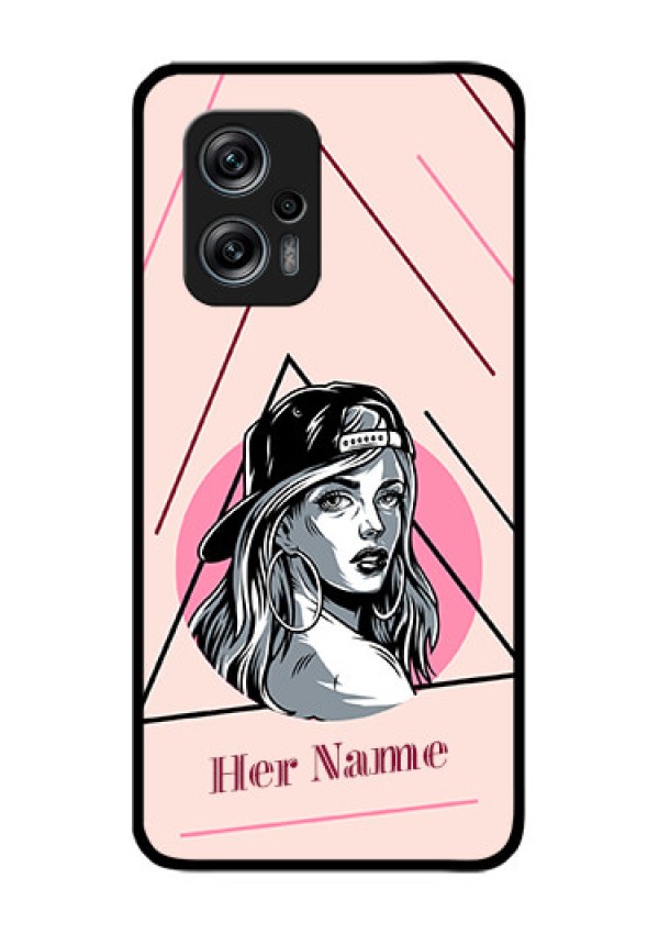 Xiaomi Redmi K50I 5G Personalized Glass Phone Case - Rockstar Girl Design