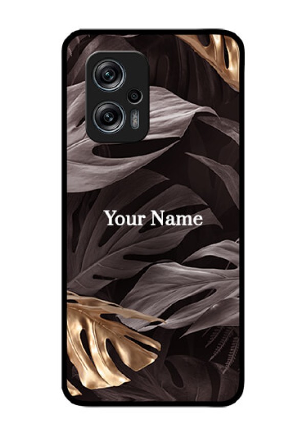 Xiaomi Redmi K50I 5G Personalised Glass Phone Case - Wild Leaves digital paint Design
