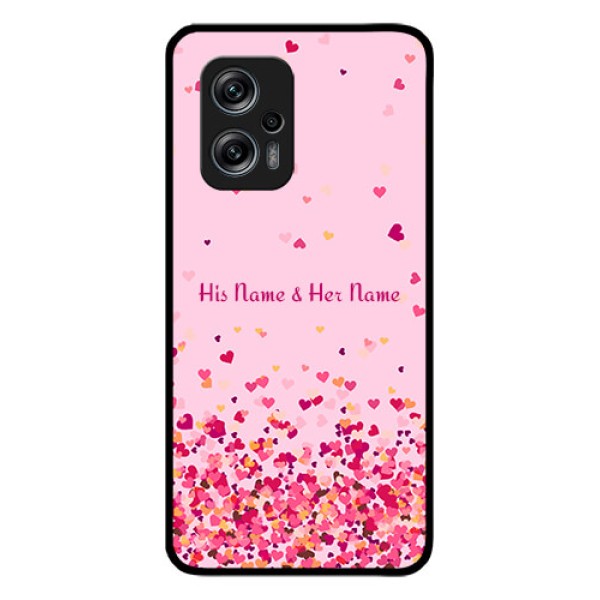 Xiaomi Redmi K50I 5G Photo Printing on Glass Case - Floating Hearts Design Xiaomi Redmi K50I 5G Photo Printing on Glass Case - Floating Hearts Design