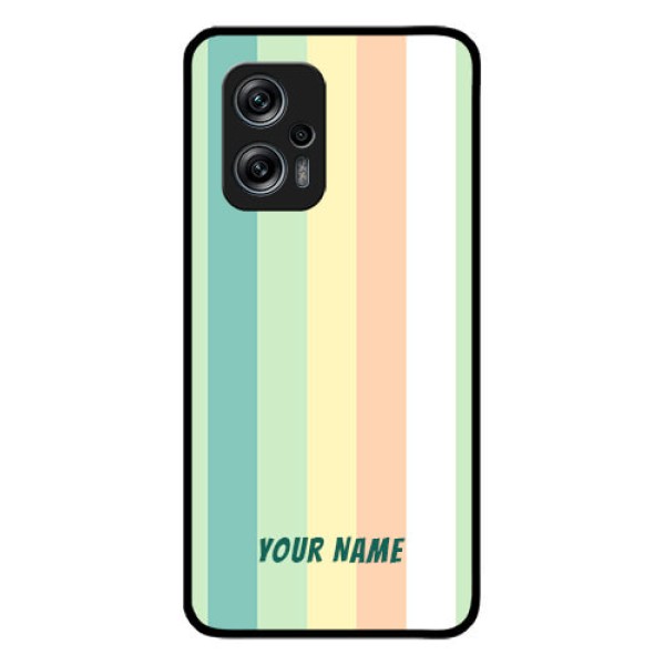 Xiaomi Redmi K50I 5G Photo Printing on Glass Case - Multi-colour Stripes Design Xiaomi Redmi K50I 5G Photo Printing on Glass Case - Multi-colour Stripes Design