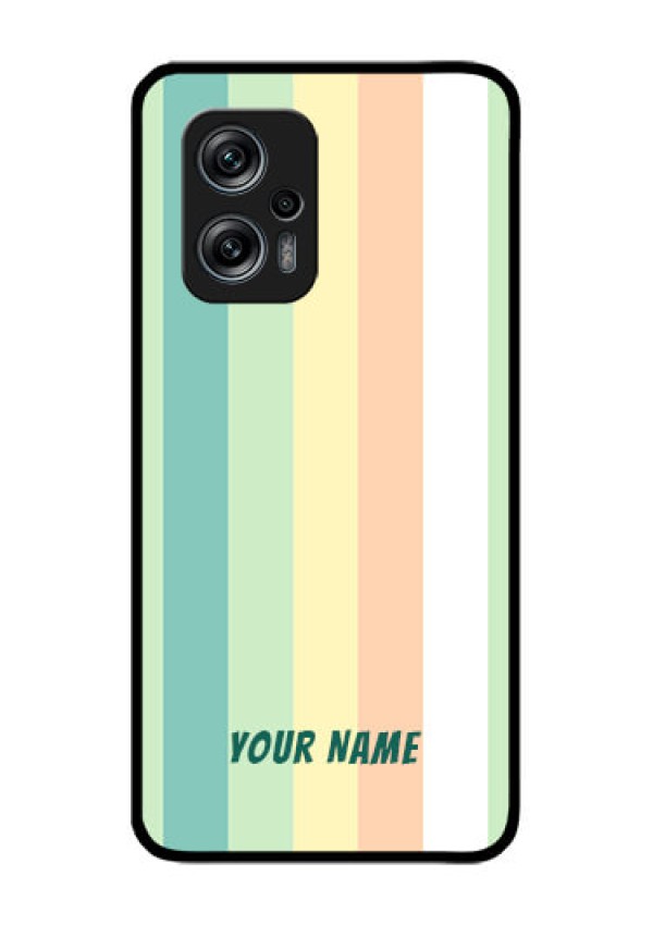 Xiaomi Redmi K50I 5G Photo Printing on Glass Case - Multi-colour Stripes Design